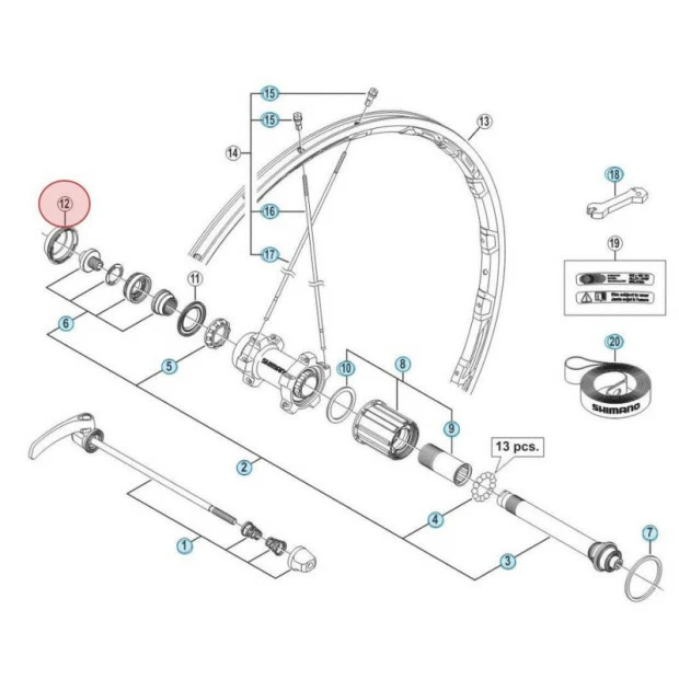 Cache-Poussière Pour Axe De Moyeu Shimano Ultegra WH-6800 2 Cache-Poussière Pour Axe De Moyeu Shimano Ultegra WH-6800 – Image 2