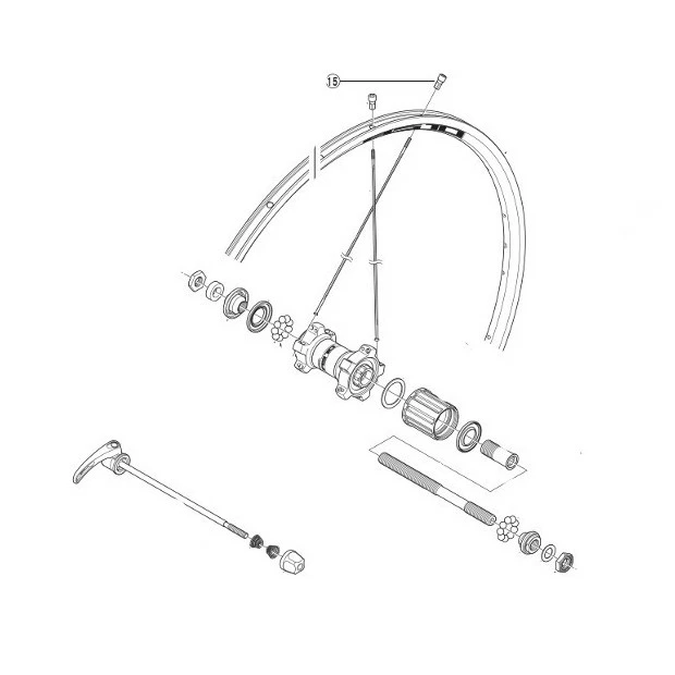 Ecrou Shimano Y012Z4076 - (x1) 1 Ecrou Shimano Y012Z4076 - (x1)